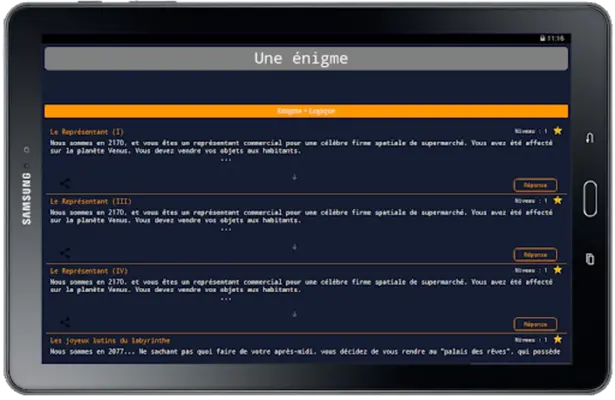 Énigmes, Dévinettes android App screenshot 1