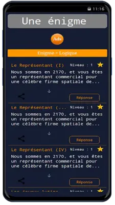 Énigmes, Dévinettes android App screenshot 5